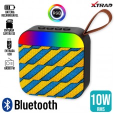 Caixa de Som Bluetooth 10W XDG192 Xtrad - Azul Amarela